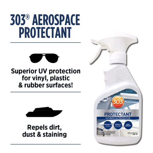 303 Products Marine Protectant UV 비닐 플라스틱 고무 유리 섬유 가죽 등 - 먼지 방지 무독성 자동차 액세서리 - style: 295.7ml(10온스), 12개 팩
