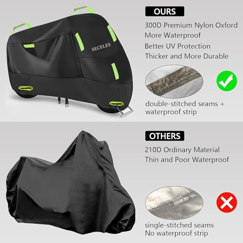 SECELES Moped Cover All-Weather for Navi Monkey 125 - color: Green, size: L (74" x 37" x 43")