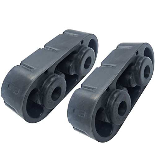 Exhaust Muffler Hanger Insulator Mount Holder Pipe Spacer Rubber Auto Parts Reduces Vibration Black, Pack of 2