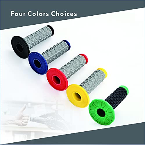 MaySpare 7/8" Motorcycle Handlebar Grips 22mm 28mm for Apollo 125cc 250cc for Yamaha Honda Suzuki Dirt Pit Bike Universal ATV UTV (Green) - color: Green