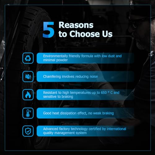 Front & Rear Ceramic Brake Pads Replacement for 2007-2010 2011 2012 2013 Nissan Altima(D815+D905) - style: D815-D905