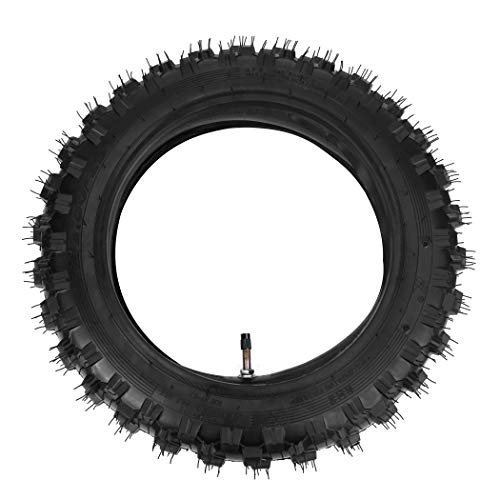 (2 Set) 2.5-10" Off-Road Tire and Inner Tube Set - Dirt Bike Tire with 10-Inch Rim and 2.5/2.75-10 Dirt Bike Inner Tube Heavy Duty Compatible with Honda CRF50/XR50, Suzuki DRZ70/JR50 and Yamaha PW50