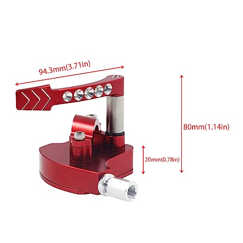 Red 7/8 Billet Throttle Thumb Assembly - color: Red