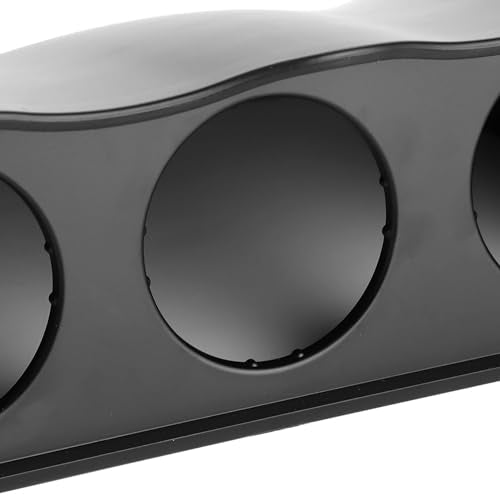 aqxreight Universal 3 Hole 2in Triple Dash Gauge Pod Meter Mount Bracket Auto Accessory Applicable Car Dashboard (Black) - color: Black