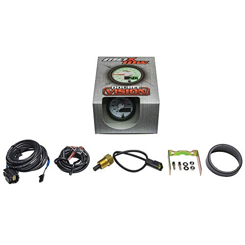 MaxTow White & Green 300F Air Intake Temperature Gauge Kit, 2-1/16" 52mm