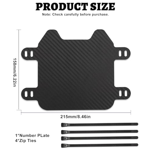 XINGWU Front Number Plate for Ebike Durable ABS Plate Dirt Bike Plate Replacement for Surron Light Bee Ridstar Q20 Tutti Soleil 01 Talaria Sting MX3 MX4 MX5 Super73 E Ride Pro Carbon Fiber Style - size: Number Plate, style: Carbon Fiber Style