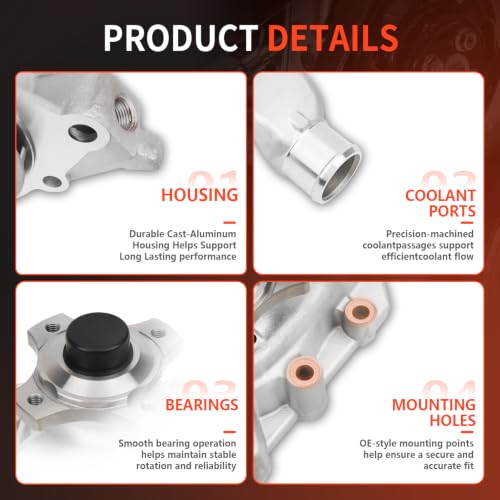 AW7164 Engine Water Pump Kit for Jeep Wrangler Grand Cherokee - size: AW7164