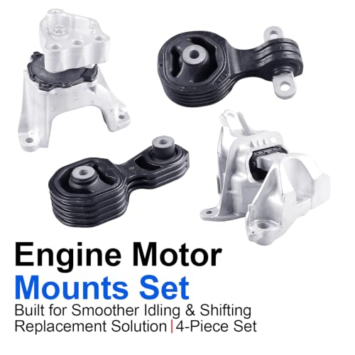 4PCS Engine Motor Mount Set Compatible with Accord 2018-2022 2.0L L4 - size: 2018-2022 Honda Accord 2.0L