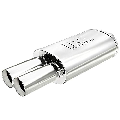 MagnaFlow Performance Exhaust Muffler 14815 - size: 3 in. Tip Diameter, Dual Tip, Straight Cut