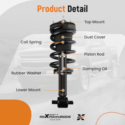 maXpeedingrods 2Pcs Front Strut for Chevy Silverado 1500 2007-2013 - size: 2x Front Strut