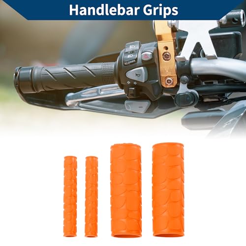1 1/8" / 29mm 1 1/8" / 29mm Motorcycle Hand Grip Cover Kit Non Slip Rubber Handlebar Grips for Motorcycle Scooter Bicycle ATV Orange 1 Set - color: Orange