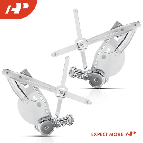 A-Premium Front Driver and Passenger Side Power Window Regulator with Motor - style: Front Driver and Passenger