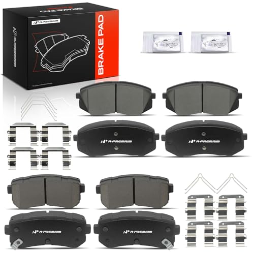 A-Premium Front and Rear Ceramic Brake Pads Compatible with Hyundai