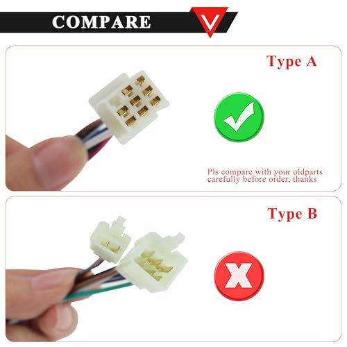 PRO BAT Left Kill Start Button Light Switch Housing 7/8'' 22mm - style: 50cc Switch with Female Plugs
