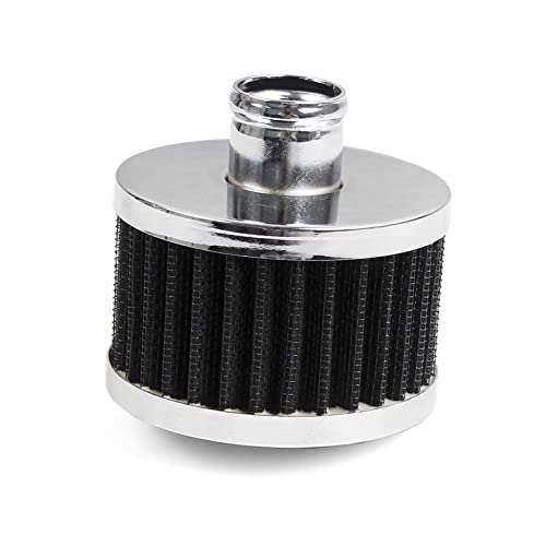 23mm Car Air Filter Universal Cold Air Intake Filter High Flow Vent Valve Cover Breather Filter (Black) - color: Black