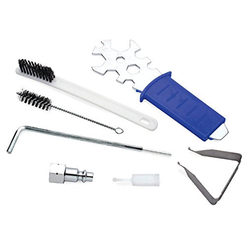 Eastwood Concours Pro Dual Paint Gun and Accessory Kit 1.3 1.7 2.0 Nozzle/Cap Cleaning Kit Air Regulator Silver