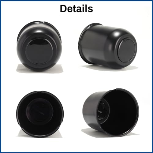 4Pcs 3-3/4 in Trailer Wheel Center Caps 3-3/4" Center Bore Truck Trailer RV SUV Wheels Rims, 3.74in Black Carbon Steel Hub Caps - color: Black, size: 3.74in Hub Hole, 4.41in Tall