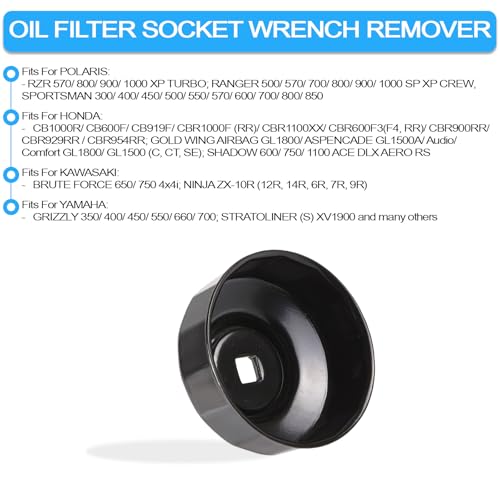 Oil Filter Socket Wrench Remover 65mm POLARIS RZR 570 800 900 1000 xp turbo