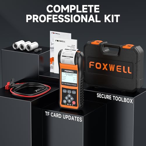 FOXWELL BT780 Car Battery Tester with Printer, 12V 24V Alternator Analyzer