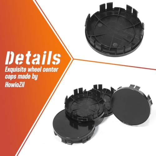 4Pcs 2.95"(75mm) Black Wheel Center Caps for C E G X Z 2500 Class - color: Black