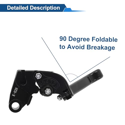 Short/Long Brake Clutch Levers for Kawasaki Ninja ZX6R 00-04 Black - color: Solid Black