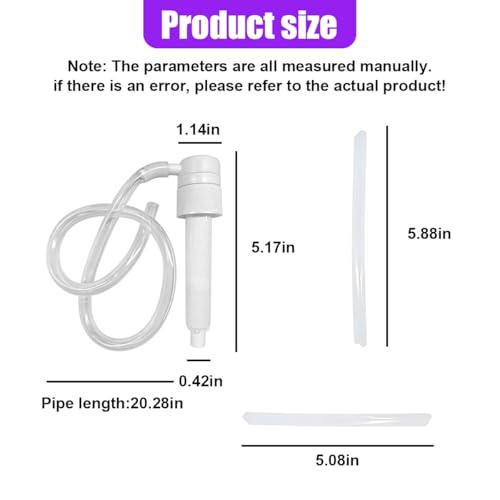 Fluid Pump for Standard Quart Bottles, 8cc Per Pump Stroke Hand Pumps with 2 Size Suction Tube&28mm Bottle Cap, Car Maintenance Tools for Transfer Gear Oil, Transmission Fluid (White)