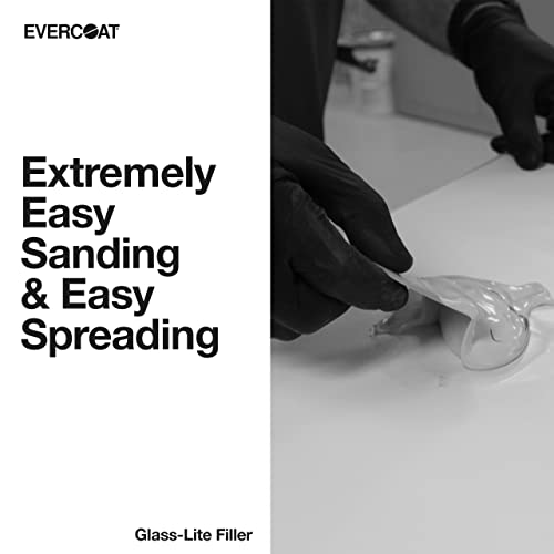Evercoat Glass-Lite Lightweight Short Strand Reinforced Filler - Waterproof Body Filler - 128 Fl Oz