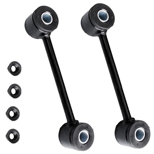 K3197 K80244 Front Sway Bar End Links and Rear Stabilizer Bar Link Kit for Jeep Wrangler 1997-2006, Suspension Stabilizer Bar End Links, Front Rear Sway Bar Link Kit for Jeep TJ 1997-2006 - 4pc - color: K3197 K80244
