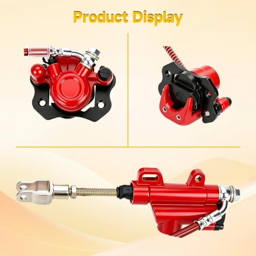 HIAORS Rear Hydraulic Foot Brake Kit for 110cc 125cc Taotao Chinese ATV - color: red