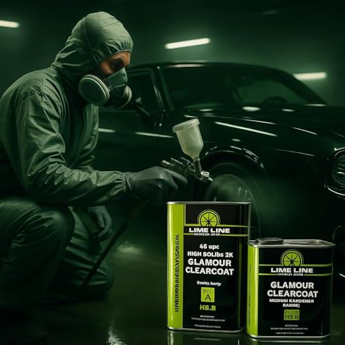 LiME LiNE 2K High Solids Gloss Clearcoat Kit - 2:1 Mix Ratio - UV Resistant Automotive Clear Coat - High Build Glamour Finish (C. 2 Gallon Kit) - color: C. 2 Gallon Kit
