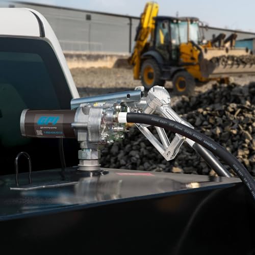 GPI - M-150 Series Fuel Transfer Pump, Manual Shut-Off Unleaded Nozzle, 15 GPM, 12 Volt (110000-99) - style: Manual Nozzle, Spin Collar