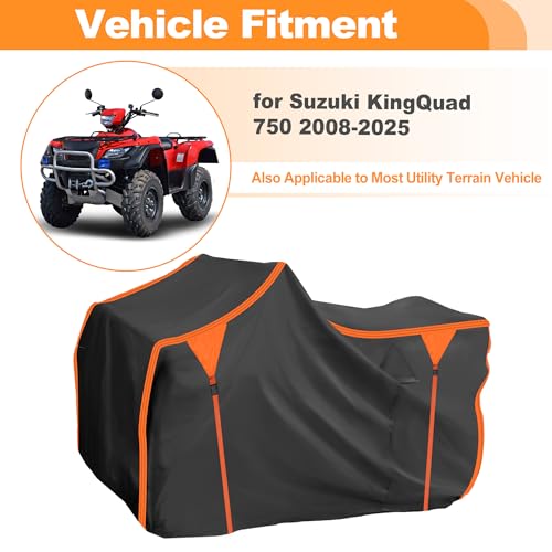 210D-PU Waterproof ATV Cover for Suzuki KingQuad 750 2008-2025 - size: for Suzuki KingQuad 750 2008-2025