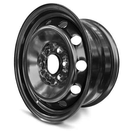 Wheel 17x8 in Steel Rim 6 Lug 135mm 44mm Offset 87.1mm CB| Powder-Coated Black finish Fits 2018-2024 Lincoln Navigator | New OEM Replacement - 7L1Z1015D