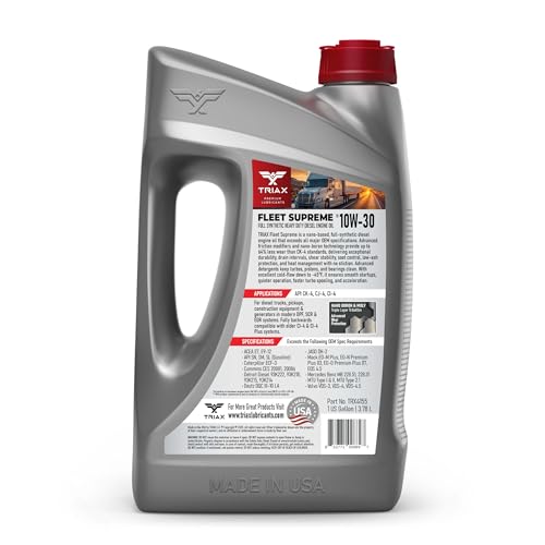 Triax Fleet Supreme ESP 10W-30 API CK-4 Full Synthetic Heavy Duty Diesel Engine Oil | Moly Boron Friction Modified | Extended Drain (4 Gallon Pack) - size: 4 Gallon Pack