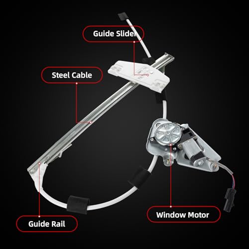 Front Set Power Window Regulator with Motor Assembly Compatible for Jeep Liberty KJ 2002-2006 Left Right Replace 748-569 748-568 68059647AA 68059646AA Driver and Passenger - size: Front Left&Right