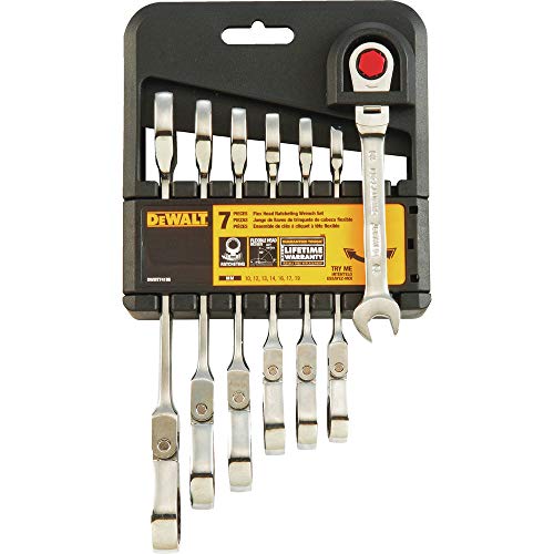 DEWALT 007PC FLEX RATCHETIGN COMB. WRENCH SET