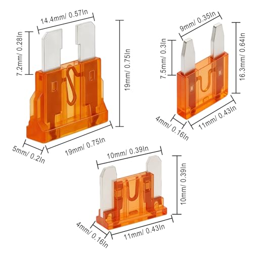 180 PCS Car Fuses Assortment Kit, Micro + Mini + Standard Blade Fuses Automotive Kit (2A 3A 5A 7.5A 10A 15A 20A 25A 30A 35A 40A) + Puller Replacement for Car Truck Boat RV Motorcycle Camper - size: 180 PCS Micro & Mini & Standard