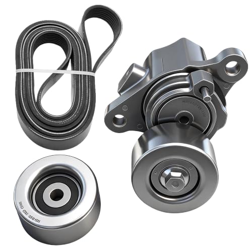 Serpentine Belt Drive Kit With Tensioner And Idler For Lexus RX350 16-22 - size: 90K39424A