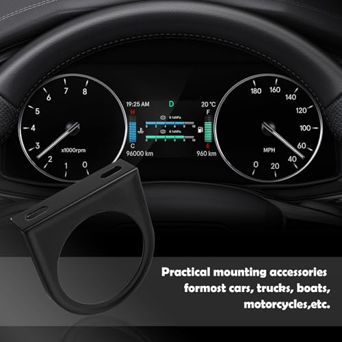 2"/52mm Gauge Pod Mount,Single Hole Gauge Mounting Panel,Durable Metal Gauges Pillar Mount Pod Holder,Universal Gauge Bracket Holder for Auto,Truck Accessories
