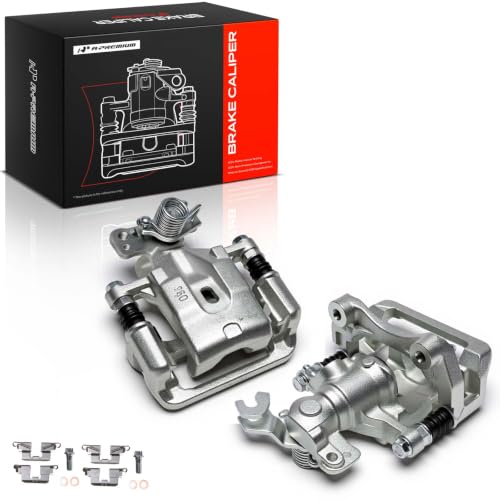 A-Premium Rear Left and Right Side Disc Brake Caliper with Bracket - style: Rear Passenger and Driver