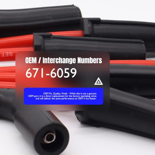 Spark Plug Wires Silicone 8MM Compatible with Chevrolet Silverado - style: V6-262