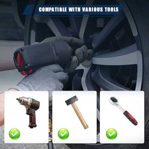 Master Anti-Theft Wheel Lock Removal Tool Kit - 1/2" Drive Impact Rated Lug Nut Remover Set, Professional Cr-Mo Steel for Lost Keys, Stripped, Rusted, Broken Locking Nuts (Cars, SUVs, Trucks)