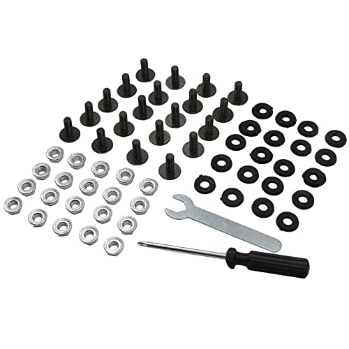 20X 6mm Fairing Plastics Guard Bolts Nuts Set 50cc 70cc 90cc 110cc 125cc Quad Pit Trail Dirt Bike ATV (M6x16mm)