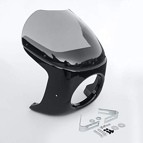 Universal Motorcycle Windshield 7"Round Headlight Fairing Kit Fit forHarley