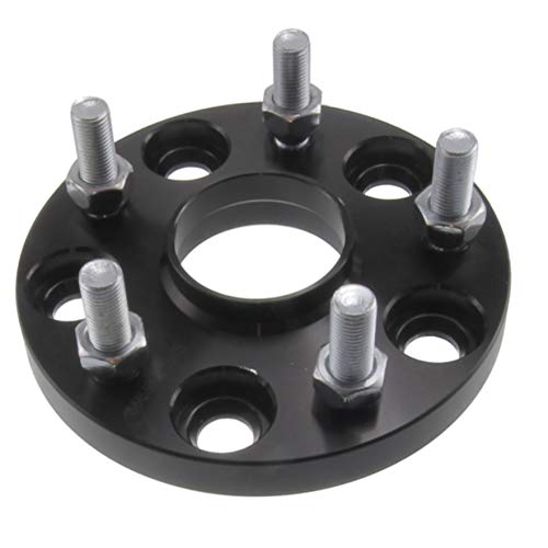 15mm Hub Centric Wheel Spacer Compatible with Mitsubishi Lancer, Eclipse & Outlander - 5x114.3 (5x4.5) Bolt Pattern, 67.1mm Hub Bore, 12x1.5 Studs, 6061-T6 Billet Aluminum, Black - Set of 4 - size: 15mm Hubcentric Wheel Spacers, style: 4x Wheel Spacers