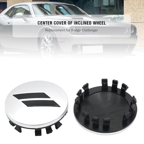 MDEOOSKY 4Pcs 6CZ27DX8AA 63mm 2.5" Wheel Center Cap Covers Replacement for Dodge Charger Challenger Durango Replace 6CZ27RM8AA (Silver) - color: Silver