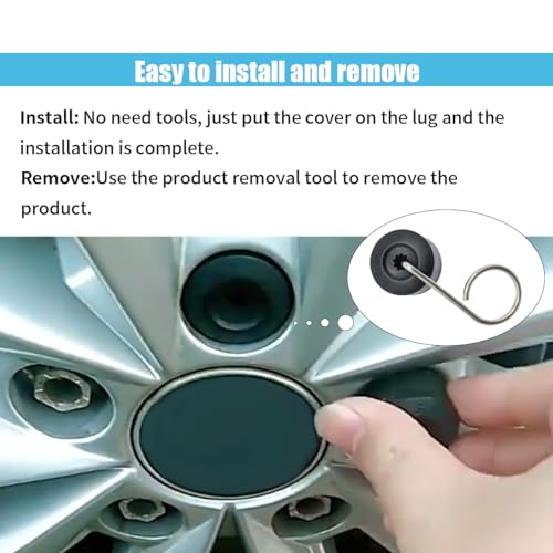 JOYCOURT 20PCS 17mm Car Wheel Lug Nut Covers Auto Tire Bolt Caps, Black - color: Black