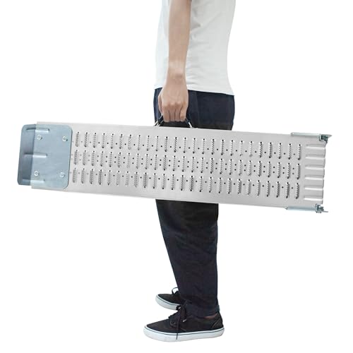 ThunderBay 73'' x 9''Loading Ramp Set Pack of 2 Folding Ramp Folding Galvanized Steel 880 lbs Max Folding Ramp for ATV,Motorcycle,Truck,Quad,Lawn Mower,Snow Blower,Dirt Bikes,Carts,Trailers,Car Tailg