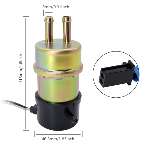 Electric Fuel Pump 12V Compatible with Yamaha Vstar 650 1100 XVS650 - size: XVS650
