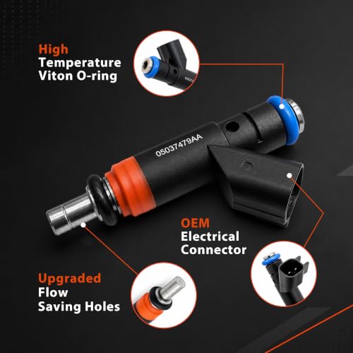 Fuel Injectors Compatible with Hemi 5.7L 6.1L Compatible with 2011-2018 Ram 1500 2500 3500 2006-2019 Dodge Charger 2009-2019 Durango 2005-2008 Magnum 2006-2019 Jeep Grand Cherokee OEM# FJ732